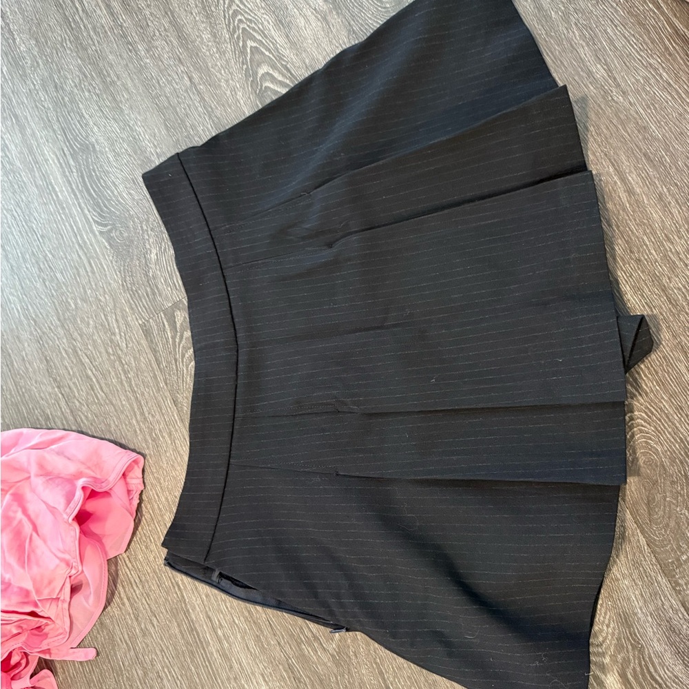 Zara Black Pinstripe Mini Skirt